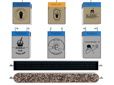 现代奶茶广告灯箱、亚克力灯箱3d模型 现代奶茶广告灯箱、亚克力灯箱