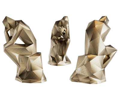 现代抽象几何金属雕塑雕刻3d模型 现代抽象几何金属雕塑雕刻