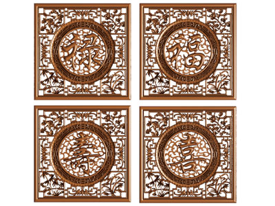 中式雕花 镂花窗 窗格 花格