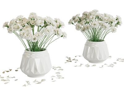 现代陶瓷花瓶花卉