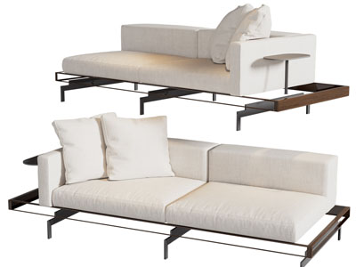 现代奶油风贵妃椅