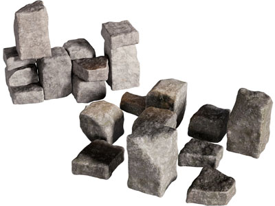 现代石头堆 风化石头 岩石