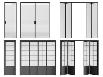 现代玻璃平开门 推拉门 折叠门