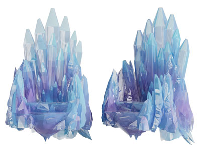 现代水晶宝座、王座3d模型 现代水晶宝座、王座