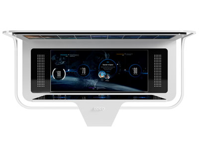 现代科技展厅展览显示屏3d模型 现代科技展厅展览显示屏