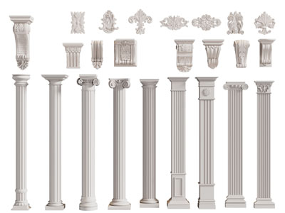 欧式雕花罗马柱子、柱托