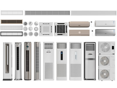 现代柱形、方形、壁挂式空调3d模型 现代柱形、方形、壁挂式空调