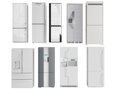 现代电冰箱3d模型 现代电冰箱