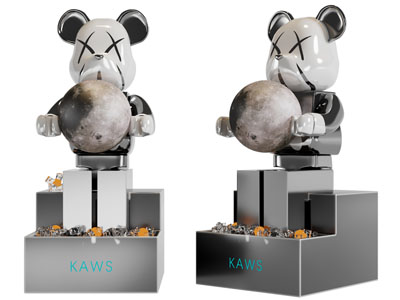 现代暴力熊雕塑雕刻摆件3d模型 现代暴力熊雕塑雕刻摆件