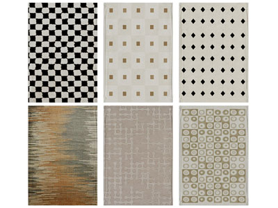 现代长方形地毯3d模型 现代长方形地毯