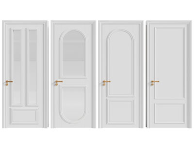 法式白色平开门
