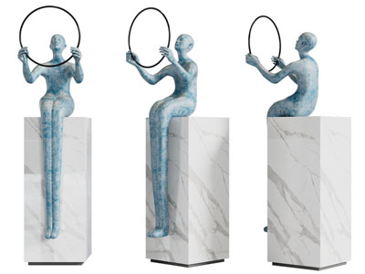 现代人物雕塑雕刻3d模型 现代人物雕塑雕刻