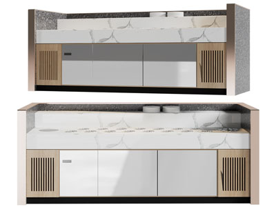 现代商用料理台、灶台柜