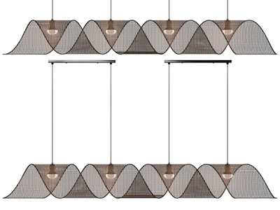 现代金属网装饰的吊灯