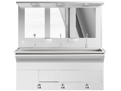 现代医院手术室三人位感应洗手台