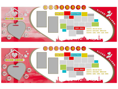 现代社区党建文化宣传背景墙