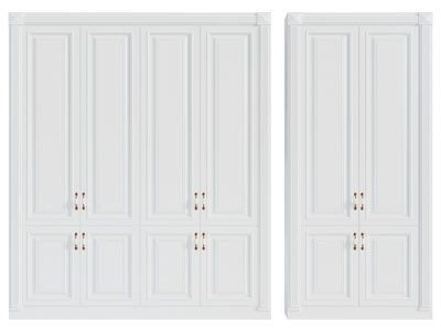 简欧衣柜3d模型 简欧衣柜