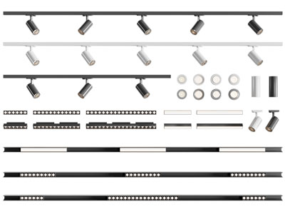 现代筒灯射灯、轨道磁吸灯