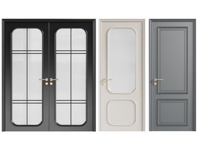 现代双扇、单扇平开门