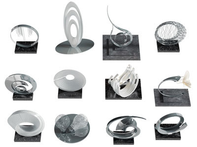 现代城市雕塑雕刻3d模型 现代城市雕塑雕刻