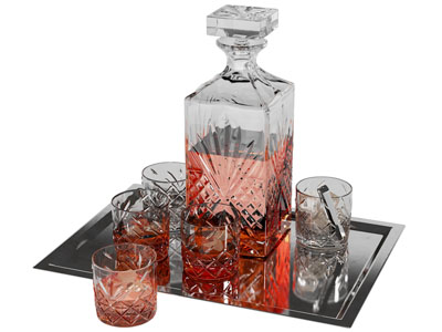 欧式酒瓶酒杯3d模型 欧式酒瓶酒杯