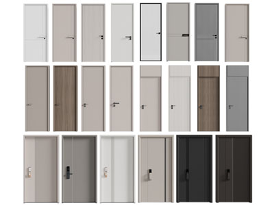 现代单扇、子母平开门