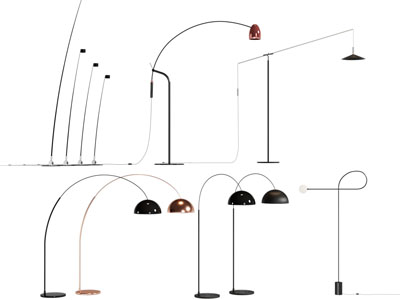 现代简约金属落地灯