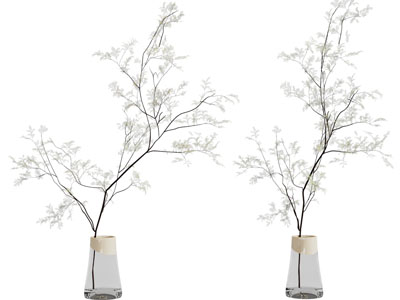 现代玻璃花瓶花卉