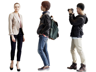 现代女人、男人