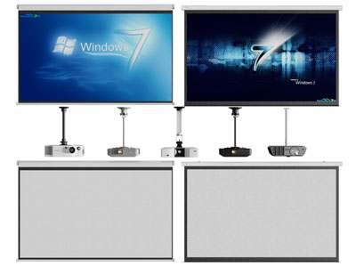 现代投影仪、投影幕布3d模型 现代投影仪、投影幕布