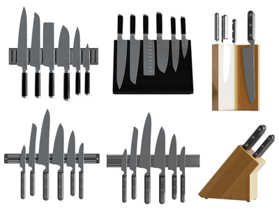 现代吸铁石收纳的刀具厨具