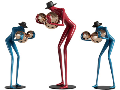 现代人物雕塑雕刻3d模型 现代人物雕塑雕刻