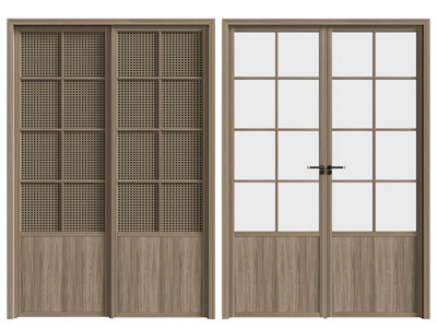 侘寂风实木平开门