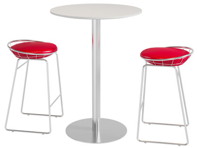 现代圆形休闲吧桌吧凳3d模型 现代圆形休闲吧桌吧凳