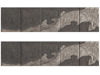 现代岩板背景墙