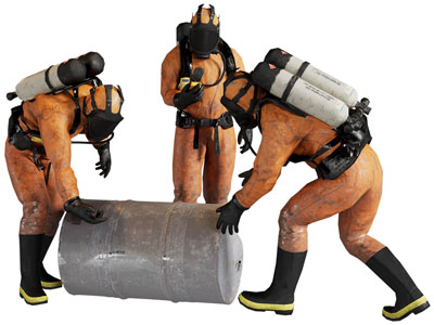 现代正在抢险的消防人员、男人