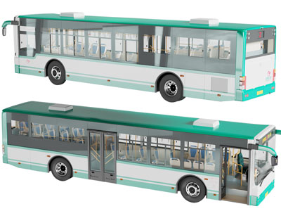 现代公共汽车、公交车