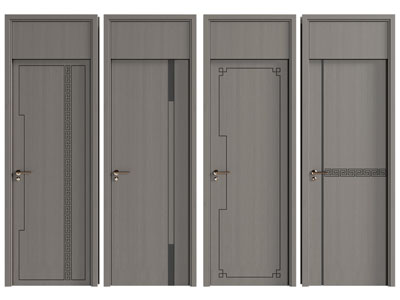 新中式单扇平开门