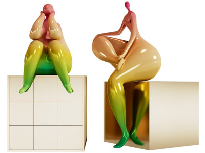 现代抽象人物雕塑雕刻3d模型 现代抽象人物雕塑雕刻