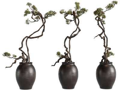 新中式陶瓷花瓶树枝摆件