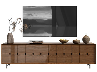 现代电视柜、电视机