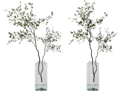 现代玻璃花瓶花卉