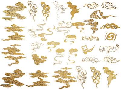 新中式祥云雕花墙饰