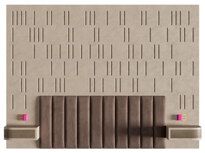 现代床头背景墙