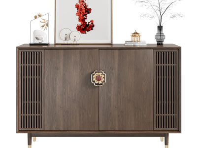 新中式实木玄关柜、边柜