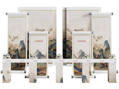 新中式美陈、开合门美陈