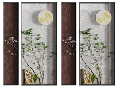 侘寂风立体装饰挂画、墙饰挂件3d模型 侘寂风立体装饰挂画、墙饰挂件