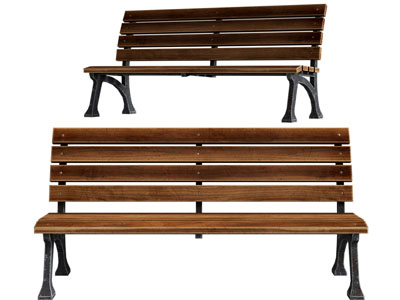 现代镂空实木条形公共椅子