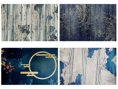 新中式长方形地毯3d模型 新中式长方形地毯