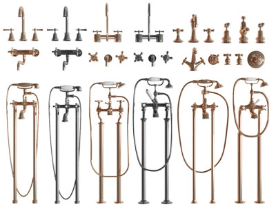 现代金属水龙头、淋浴花洒